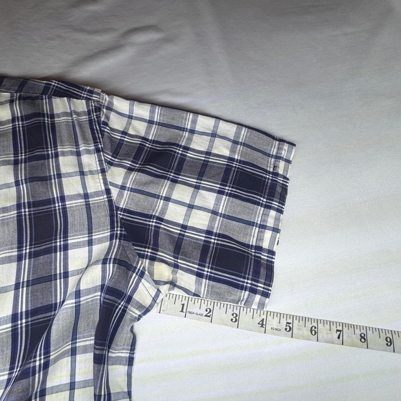 Zara Blue and White Plaid Cotton Casual Shirt Large - Picture 13 of 15